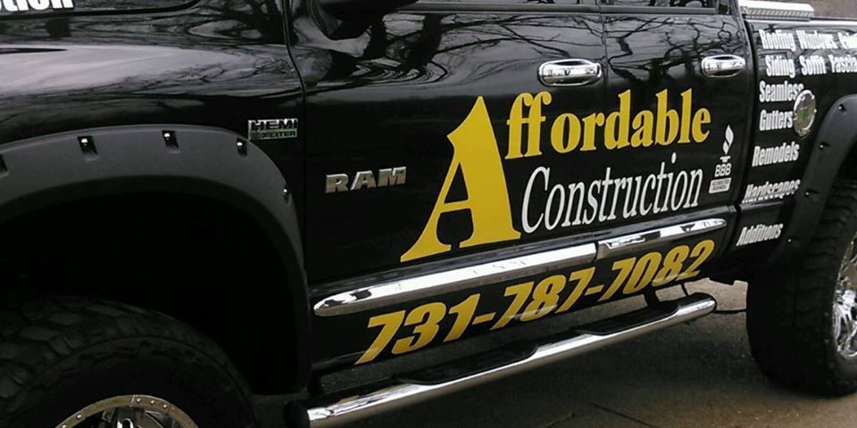 Affordable Construction truck with logo