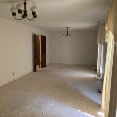 Carpeting in living area