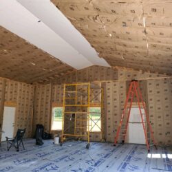 Garage Roofing Construction in Progress