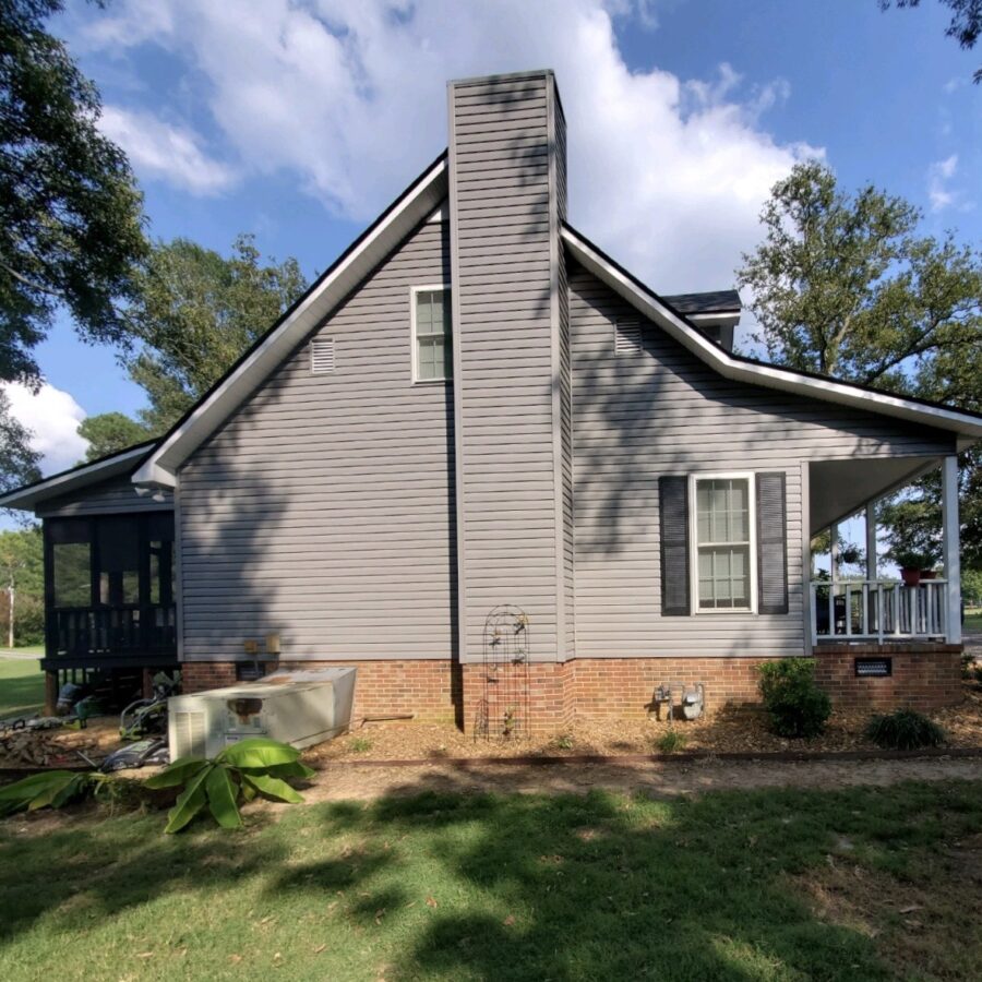 siding job on home completed